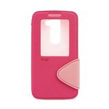 Könyv tok ablakos LG G2 mini( D620) pink