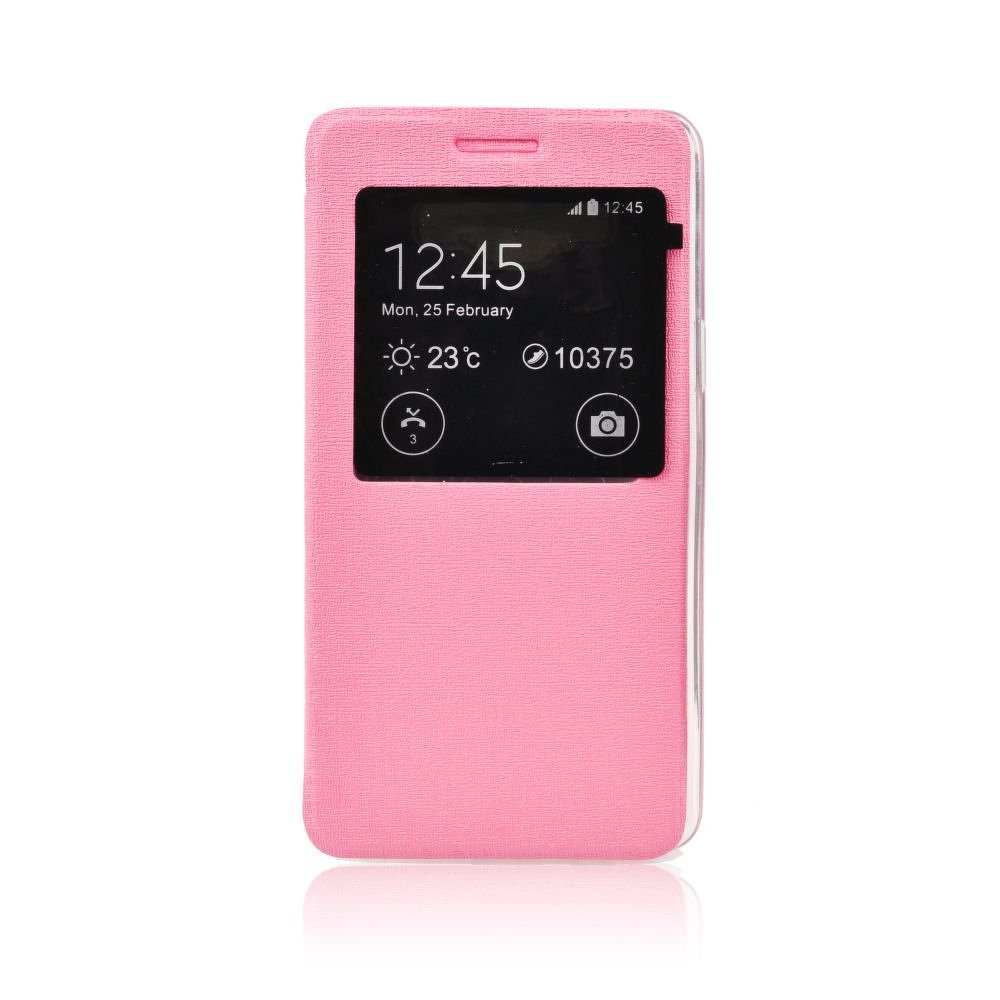 Ablakos könyv oldalra nyíló Samsung E5 (SM-E500) pink